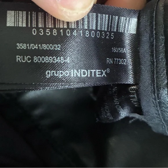 Zara NWT ZW Collection faux leather tailored pants black 3581/041 - Picture 11 of 11